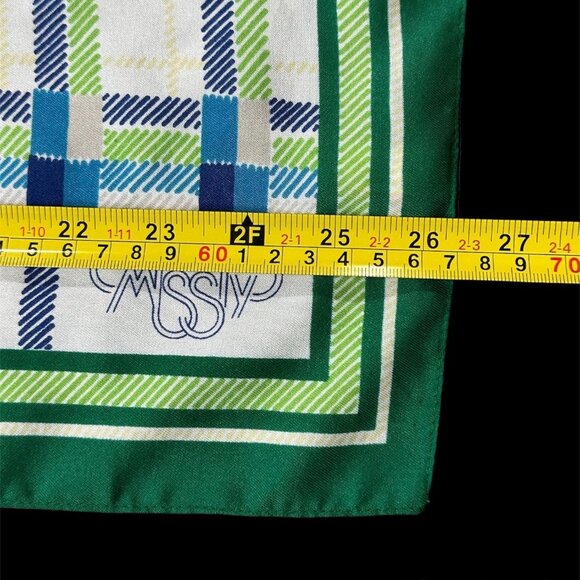 Vintage Italian Scarf Head Wrap Miss Ty Made in Italy Green St Patricks Day 80s - Picture 9 of 9